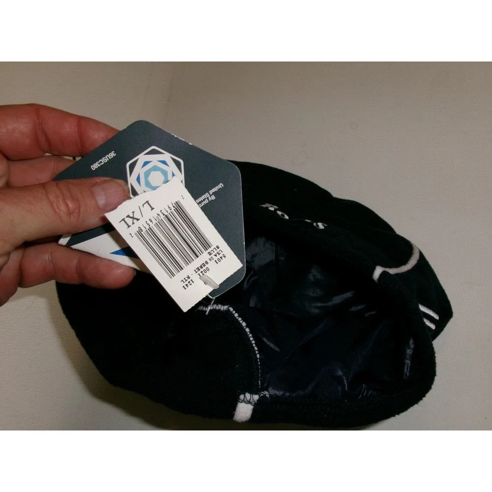 USA OLYMPIC ROOTS WINTER BEANIE KNIT TOBOGGAN 00S Y2K HAT CAP VINTAGE DEATOCK H3